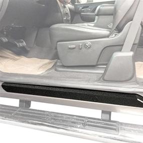 img 4 attached to 🚪 Custom Door Sill Entry Guard Kit for Chevy GMC Silverado Sierra 1500 (2007-2013) & 2500/3500 Extended Cab Only (08-14) - 6pc Kit by Red Hound Auto