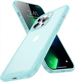 img 4 attached to Humixx IPhone 13 Pro Max Case - Enchanced Military Grade Drop Protection, Slim Translucent Matte Back With Soft Edges For Ultimate Protection In Aqua Green