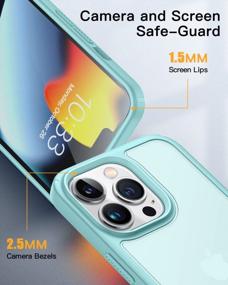img 1 attached to Humixx IPhone 13 Pro Max Case - Enchanced Military Grade Drop Protection, Slim Translucent Matte Back With Soft Edges For Ultimate Protection In Aqua Green