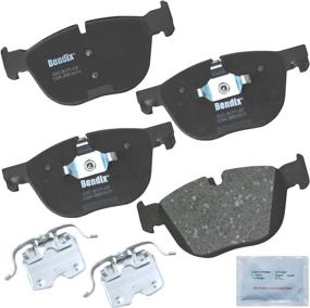 img 1 attached to Bendix Premium Copper Free CFC1294 Ceramic Brake Pad with Installation Hardware Front - High Performance Solution for Superior Braking