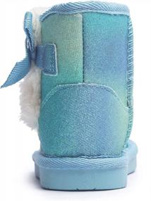 img 1 attached to Sparkle And Warmth: KRABOR Glitter Snow Boots For Toddlers And Little Girls With Cotton Lining And Adorable Bow