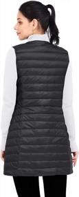 img 2 attached to ELFJOY Long Puffer Vest Womens Down Vest Lightweight Sleeveless Round Neck Vest