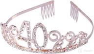 👑 frcolor birthday tiara crown with rhinestones logo