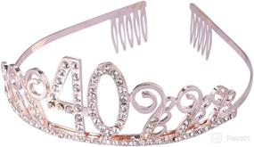 img 4 attached to 👑 Frcolor Birthday Tiara Crown with Rhinestones