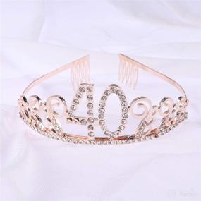 img 3 attached to 👑 Frcolor Birthday Tiara Crown with Rhinestones