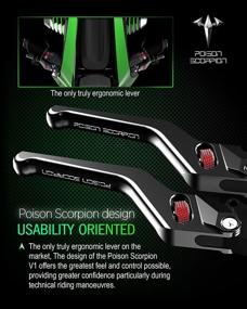 img 2 attached to Enhanced Control: Adjustable Short Brake & 🔧 Clutch Levers for GSXR 600/750 (2004-2005) by POISON SCORPION