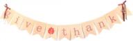 get festive with junxia's give thanks burlap bunting banner - perfect for holiday decorations (gt-5) logo