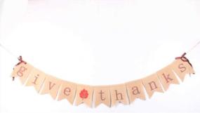 img 2 attached to Get Festive With Junxia'S Give Thanks Burlap Bunting Banner - Perfect For Holiday Decorations (GT-5)