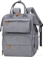 agudan waterproof diaper backpack - multifunctional baby nappy bags for traveling moms with large storage capacity (gray) logo