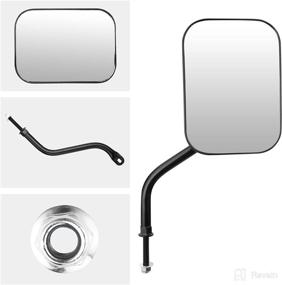 img 3 attached to 🔍 High-Quality Adjustable Side View Mirrors with Black Housing for All Jeep Wrangler Models (JK, JL, TJ, YJ, CJ) - Easy Install & Compatibility