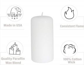 img 2 attached to CandleNScent 3X6 White Pillar Candles Unscented (Pack Of 6)
