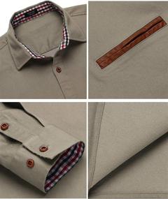 img 1 attached to Coofandy Casual Dress Button Shirts Men's Clothing ... Shirts