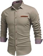 coofandy casual dress button shirts men's clothing ... shirts logo