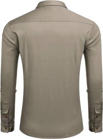 img 2 attached to Coofandy Casual Dress Button Shirts Men's Clothing ... Shirts