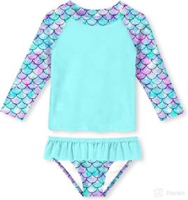 img 2 attached to 👙 UNIFACO Girls Toddler Swimsuit Rashguard Set - Summer Beach Tankini with UPF 50+ Sun Protection, Breathable Design (2-8T)