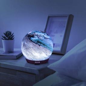 img 2 attached to 250Ml COOSA Glass Cool Mist Humidifier With 4 Timer, 2 LED Colors & Waterless Auto Shut-Off - Perfect For Home, Office & Baby!