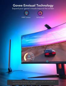 img 3 attached to Govee DreamView G1 Pro Gaming Lights With Camera, 24"-32" PC Color-Match Video, Music Sync & 42 Scene Modes For Gamers - 55'' LED Strip Lights + 17'' Light Bars