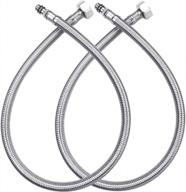 upgrade your sink with vataler's durable stainless steel water supply hoses: 24-inch long, 3/8'' female & m10 male connectors - 2 pieces (1 pair) logo