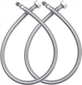 img 4 attached to Upgrade Your Sink With Vataler'S Durable Stainless Steel Water Supply Hoses: 24-Inch Long, 3/8'' Female & M10 Male Connectors - 2 Pieces (1 Pair)