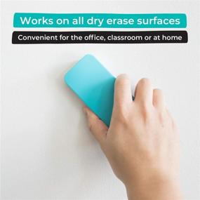 img 3 attached to Efficient Whiteboard Maintenance With WallDeca Magnetic Premium Eraser – Felt Bottom Surface, Universal Dry Erase Board Cleaner For All Surfaces – Teal