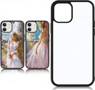 5pcs sublimation blanks iphone 12mini cases - soft rubber shockproof phone covers with anti-slip protection for diy printing (5.4 inch) logo