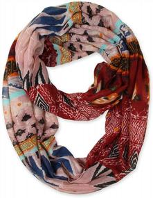 img 4 attached to Зимний шик: оставайтесь уютными и стильными с большими шарфами Infinity Loop от Corciova для женщин