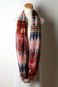 img 2 attached to Зимний шик: оставайтесь уютными и стильными с большими шарфами Infinity Loop от Corciova для женщин