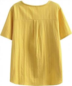 img 3 attached to Stay Chic This Summer With SCOFEEL'S Linen Short Sleeve Tops For Women
