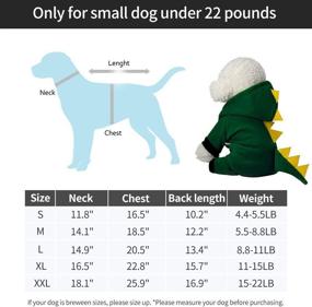 img 3 attached to 🦖 Dinosaur Costume for Pets - Sweet Pet Garden - Apparel for Dogs and Cats - Christmas Party Outfit for Dogs - Cosplay Hoodie as Presents - Warm Clothes for Small, Medium, and Large Dogs