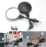 🛵 evomosa folding round mirrors for motorcycles with 8mm/10mm rear view side mirrors логотип