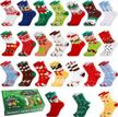 24 pairs of warm cotton crew christmas socks for women and girls - perfect xmas gift by cooraby logo