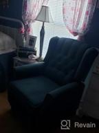 img 1 attached to Grey Tufted Recliner Chair With Padded Seat, Backrest, Nailhead Trim - YANXUAN review by Melanie Jones