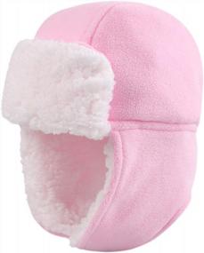 img 4 attached to Warm Kids Trapper Hat With Velvet Lining And Earflaps - Cozy Fleece Baby Boys And Girls Winter Beanie