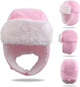img 3 attached to Warm Kids Trapper Hat With Velvet Lining And Earflaps - Cozy Fleece Baby Boys And Girls Winter Beanie