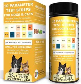 img 4 attached to 🐾 Comprehensive Pet Test Strips: Accurate Urine Monitoring for Dogs, Cats, and Other Animal Pets. Test for Blood, Glucose, pH, Specific Gravity, UTI, Liver & Kidney Health.