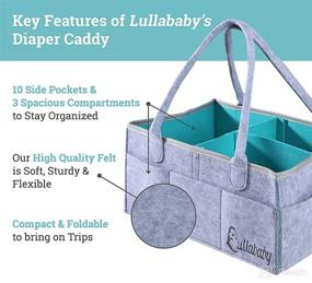 img 1 attached to 👶 Top-rated Baby Diaper Caddy Organizer - Nursery and Baby Organizer Basket: Portable, Foldable, and Travel-friendly Diaper Organizer for Changing Table and Car Use - Nursery Storage Bin, Diaper Basket