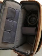 img 1 attached to Classic Camera Bag, Evecase Large Canvas Messenger SLR/DSLR Shoulder Case With Leather Trim, Tablet Compartment And Removable Insert For Mirrorless, Micro 4/3, Compact System, High Zoom Digital Camera review by Jim Diaz