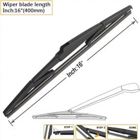img 2 attached to Efficient Rear Wiper Blade Replacement For Toyota Prius, Sienna, And Lexus GX/RX Models - AUTOBOO 16 Inch Original Equipment Replacement – Pack Of 1