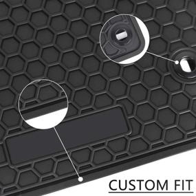 img 3 attached to 🚗 Custom Fit Full Black Rubber Car Floor Mats for Honda Fit 2015-2020 - All Weather Protection, Heavy Duty & Odorless