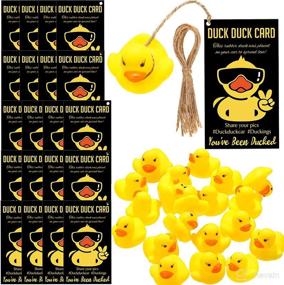 img 4 attached to 🦆 60 Duck Cards with Rubber Ducks and Strings for Trendy J Duck Game - Spread Fun with Tags for Sharing Pics (Cool Style)