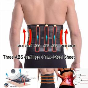 img 1 attached to HOPEFORTH Lumbar Support Back Brace Belt Compression Waist Breathable Design - Lower Back Pain Relief For Men And Women