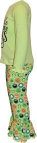 img 2 attached to 🍀 Stylish St. Patrick's Day Little Girl's Bell Bottom Pants Outfit with a Touch of Uniqueness