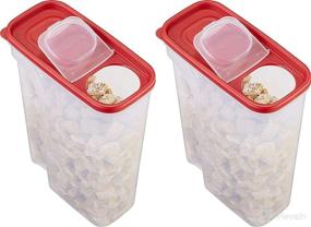 img 2 attached to 🥣 Rubbermaid Flip Top Cereal Keeper: BPA-free Food Storage Container, 22 Cup (2 Pack)