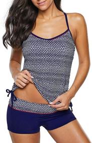 img 4 attached to 👙 Fashionable and Comfortable Hilor Tankini Swimsuits: Ideal Women's Clothing for Racerback Bathing in Swimsuits & Cover Ups