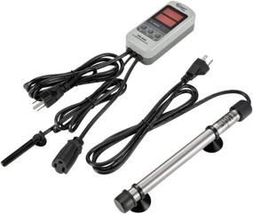 img 4 attached to 🐠 hygger Titanium Aquarium Heater: Digital Submersible Heater for 5-120 Gal Fish Tank – Salt Water/Fresh Water – External IC Thermostat Controller and Thermometer Included