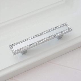 img 3 attached to Set Of 4 Crystal Drawer Pull Handles 3.75" Center To Center, Glass Cabinet Knob Pulls, 96Mm Hardware For Dressers (4 Pack)