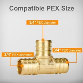 img 3 attached to SUNGATOR 3/4 Inch PEX Tee Brass Crimping Fittings(12-Pack), 3/4" X 3/4" X 3/4", No Lead Brass