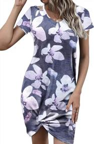 img 3 attached to Chic And Comfortable: Dearlovers Women'S Mini Dress With Side Knot And Short Sleeves