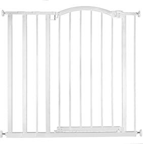 img 3 attached to 🚪 Ozzy & Kazoo Extra Tall Deluxe Walk-Through Arch Dog Gate, White Metal Dog Gate for Doorways and Stairways, Fits Openings 28.75-39.75” Wide, 36” Tall