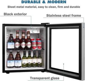 img 1 attached to Adjustable Shelves 60-Can Glass Door Beverage Cooler And Fridge For Soda, Beer Or Small Drink - Countertop Refrigerator Cellars By Northair